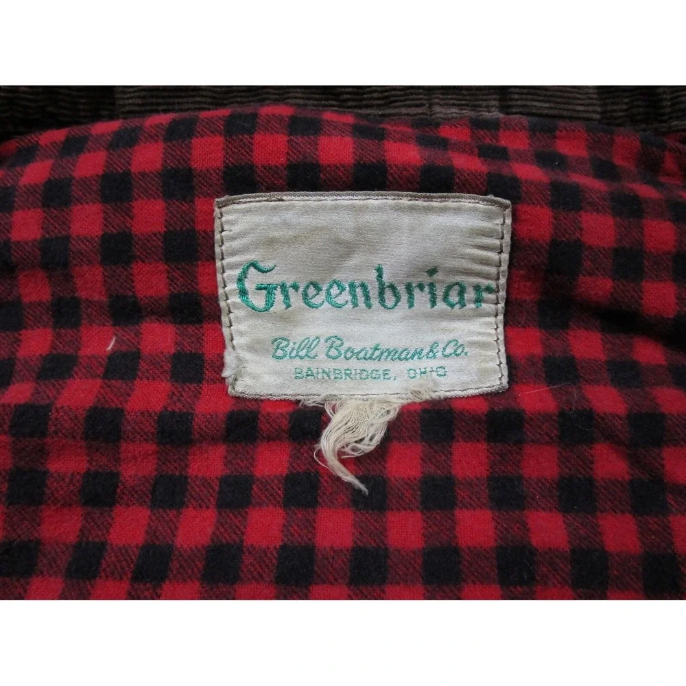 Vintage Bill Boatman & Co Greenbriar Waxed Canvas Tin Cloth Field Jacket (XL)